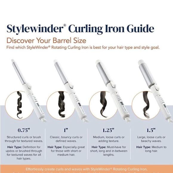 BIO IONIC Stylewinder Rotating Styling Curling Straightening Iron‎ 1.5” - Picture 3 of 12